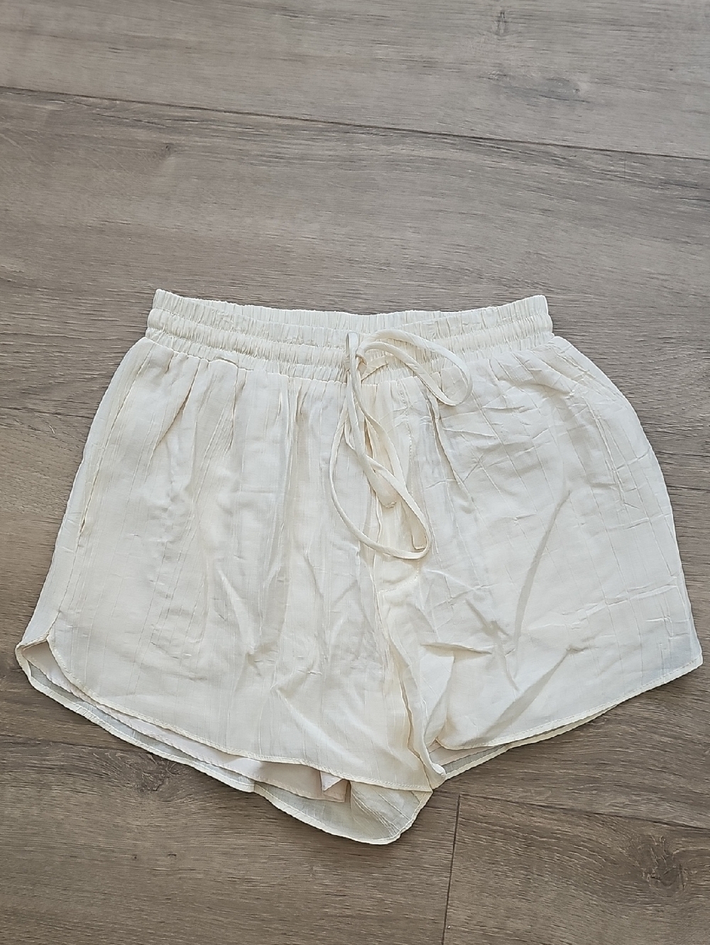 Sage The Label Light Cream Women's Drawstring Athletic Shorts Size XS